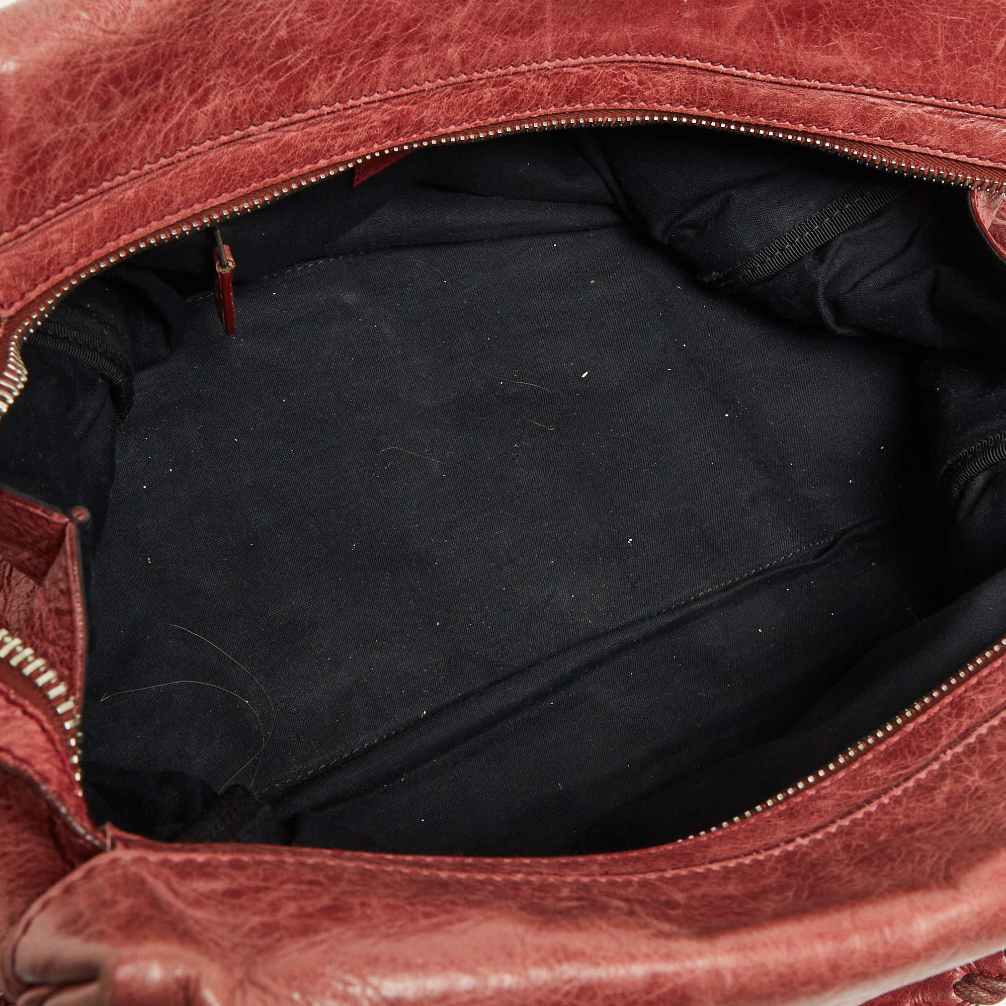 Balenciaga Rose-Bruyere Leather GSH Midday Bag 9