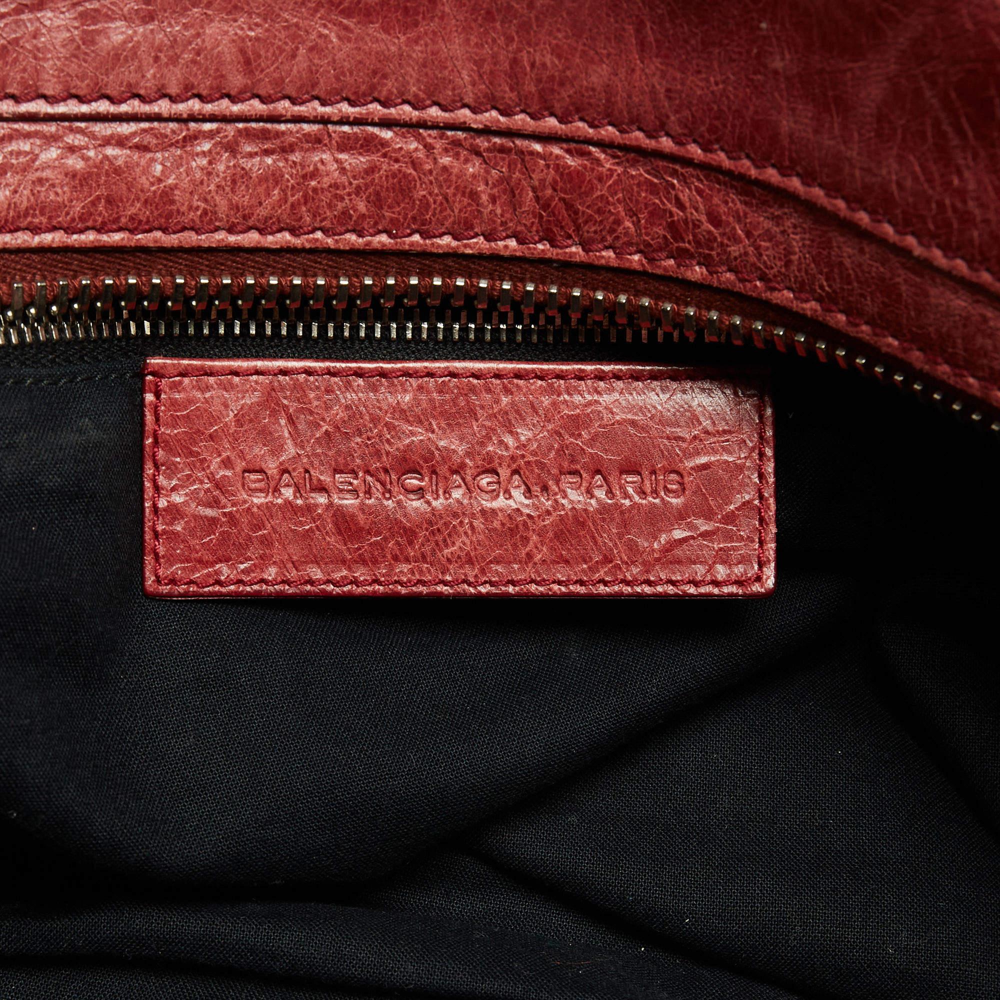 Balenciaga Rose-Bruyere Leather GSH Midday Bag 10