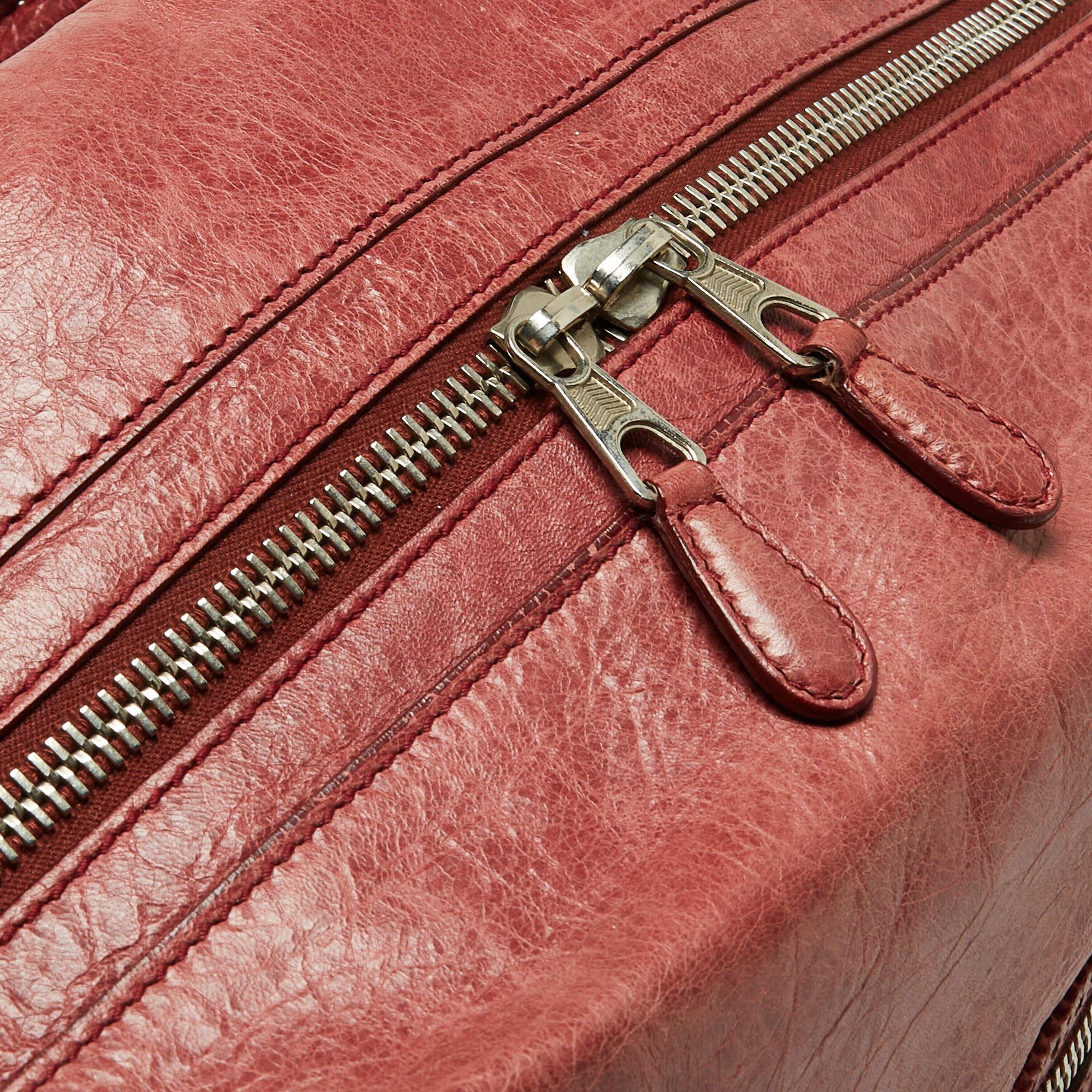 Balenciaga Rose-Bruyere Leather GSH Midday Bag 11