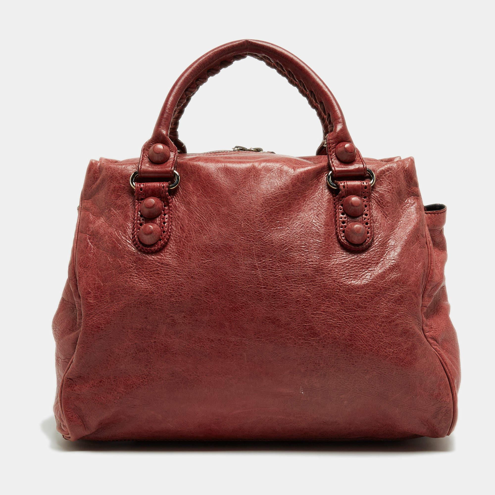 Women's Balenciaga Rose-Bruyere Leather GSH Midday Bag