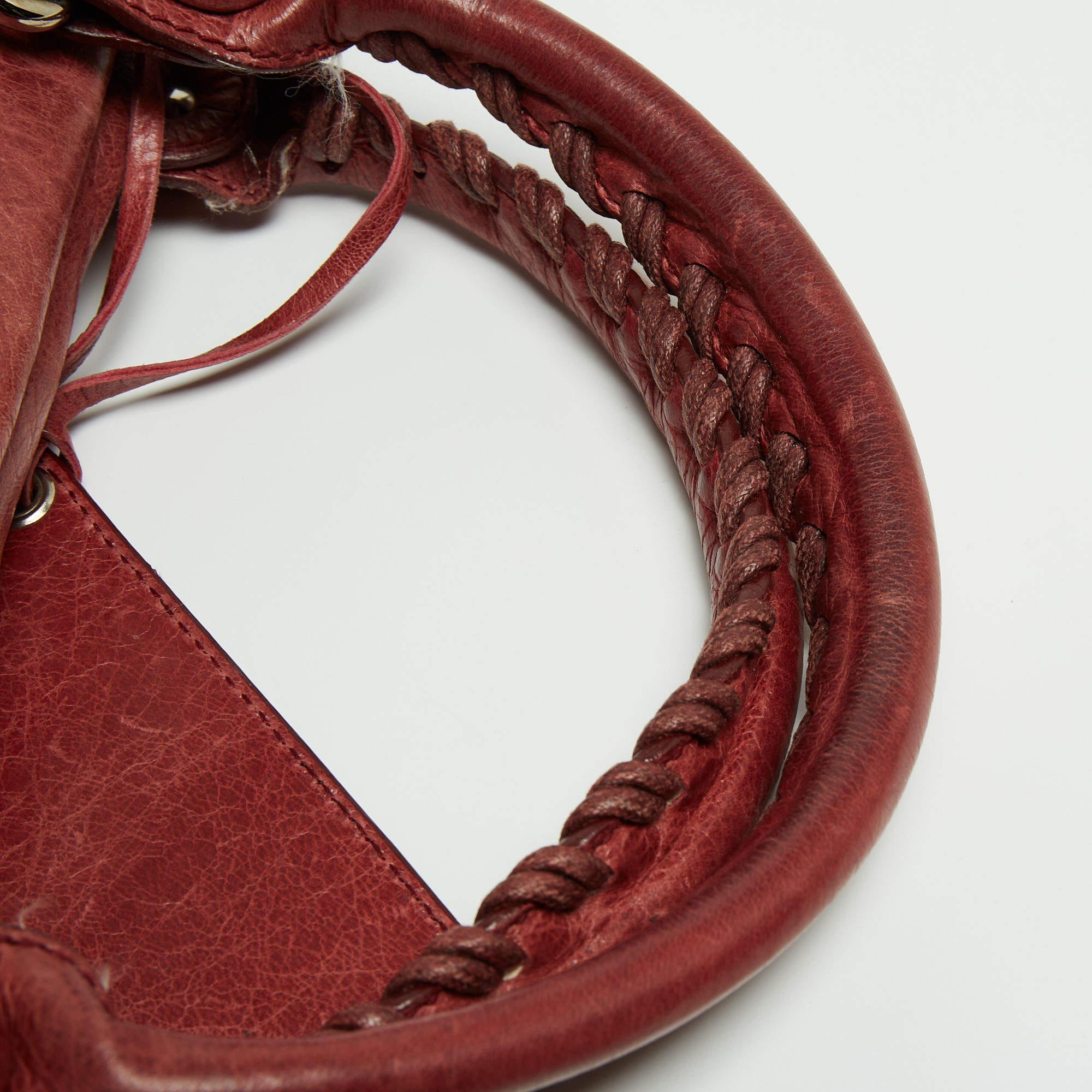 Balenciaga Rose-Bruyere Leather GSH Midday Bag 2