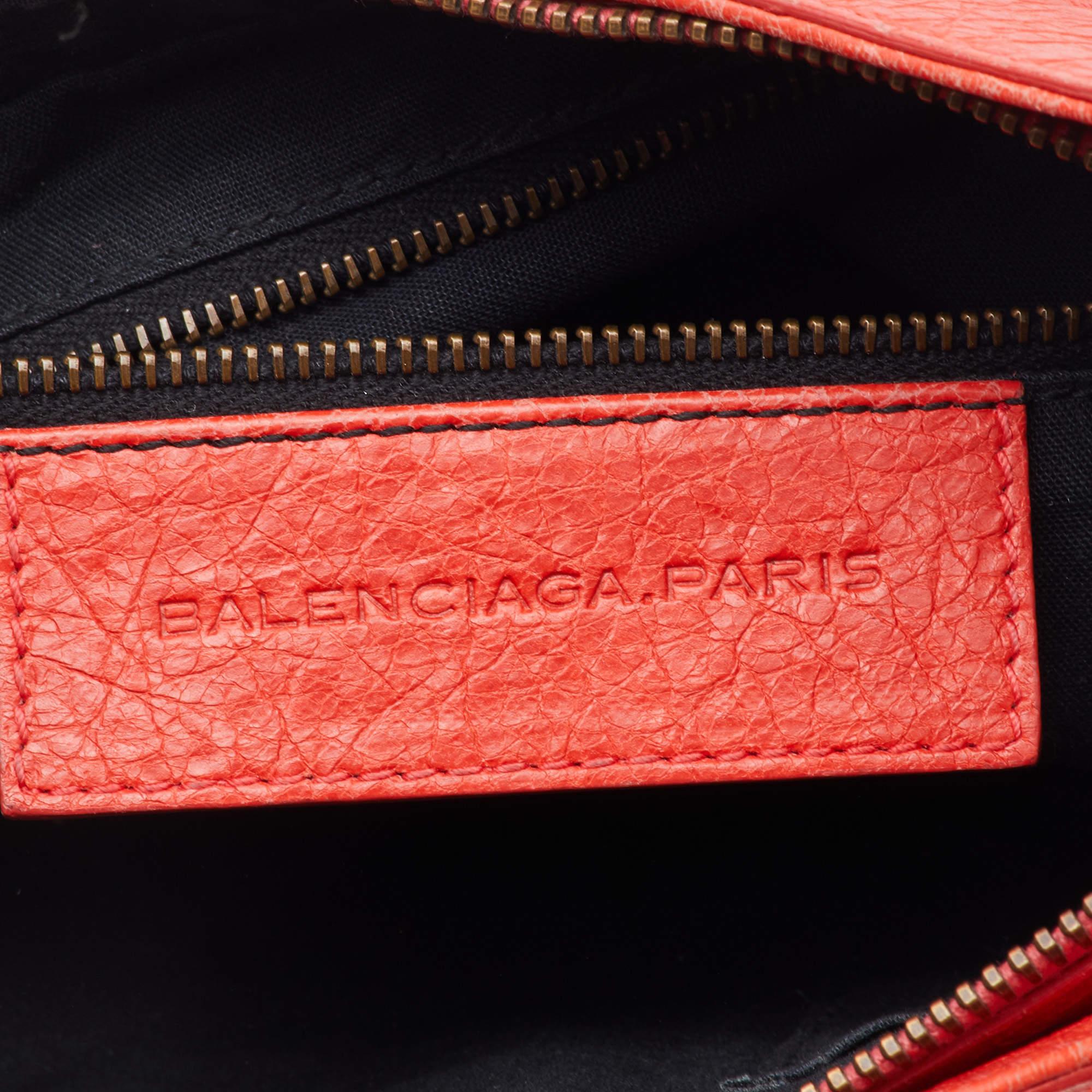 Balenciaga Rose Corail Leather Classic Hip Crossbody Bag 7