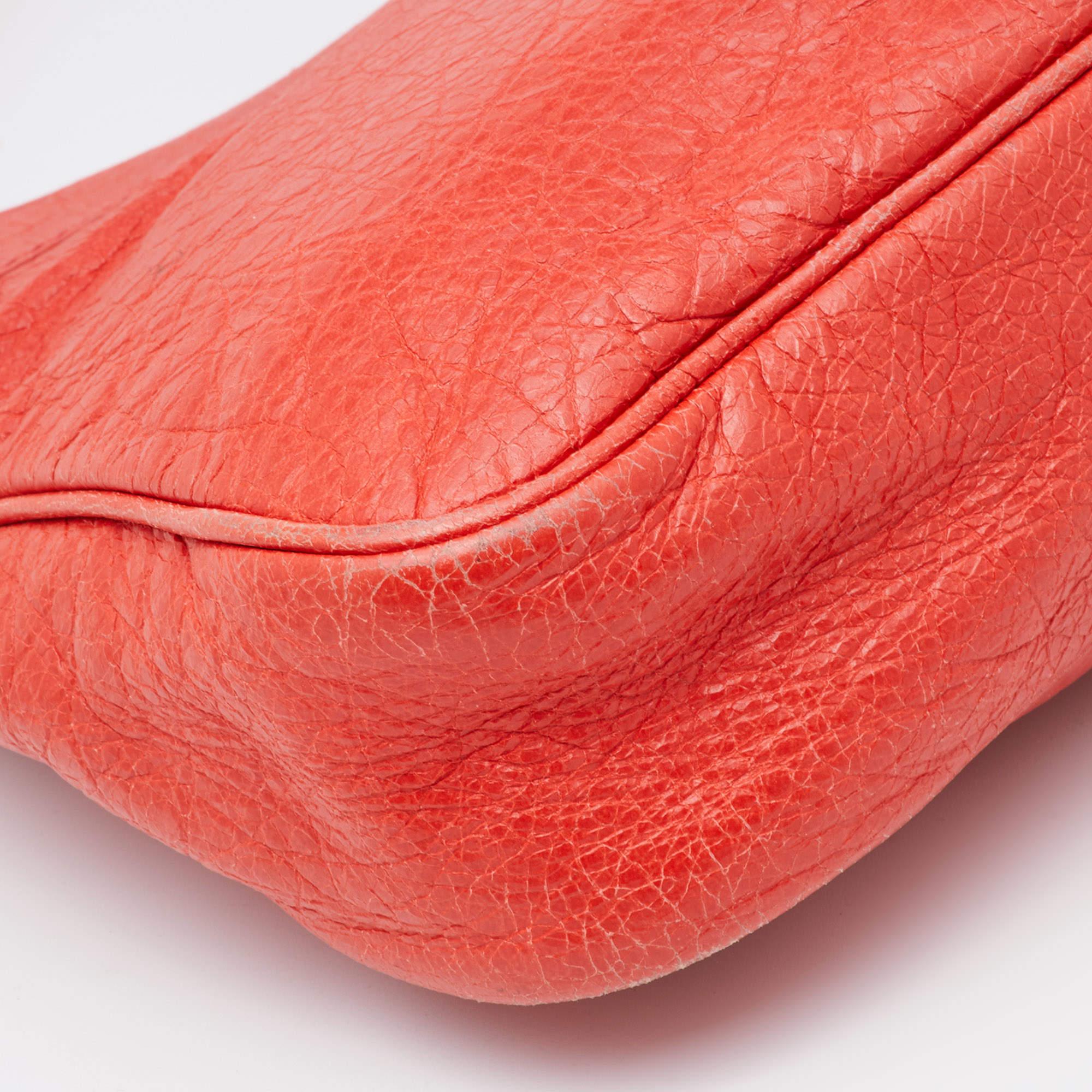 Balenciaga Rose Corail Leather Classic Hip Crossbody Bag 9