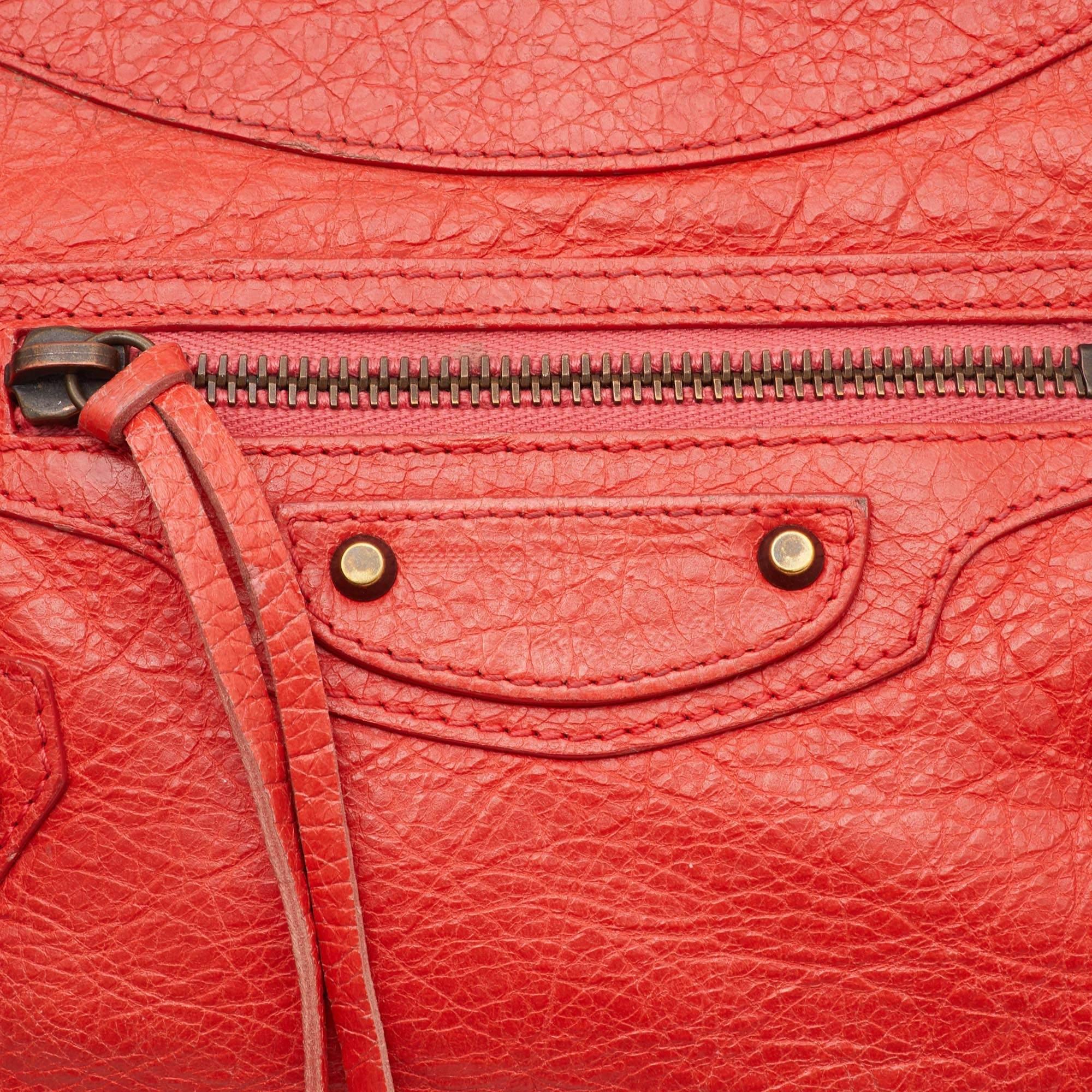 Balenciaga Rose Corail Leather Classic Hip Crossbody Bag 13