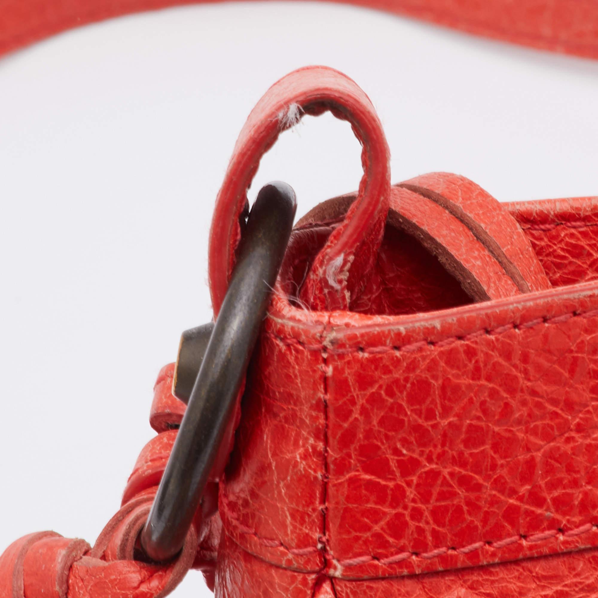 Balenciaga Rose Corail Leather Classic Hip Crossbody Bag 2
