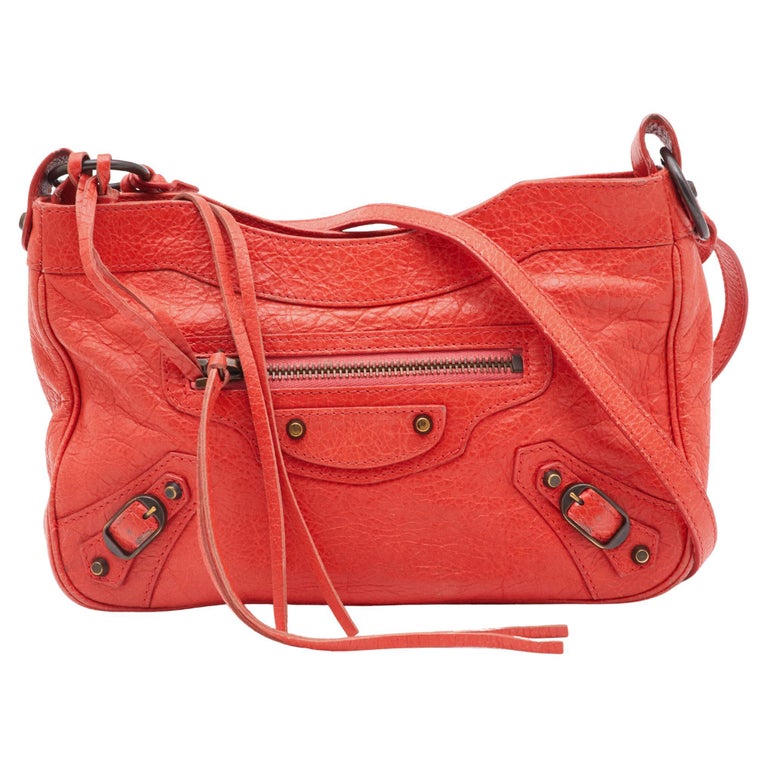 Balenciaga Rose Corail Leather Hip Crossbody Bag For Sale at 1stDibs