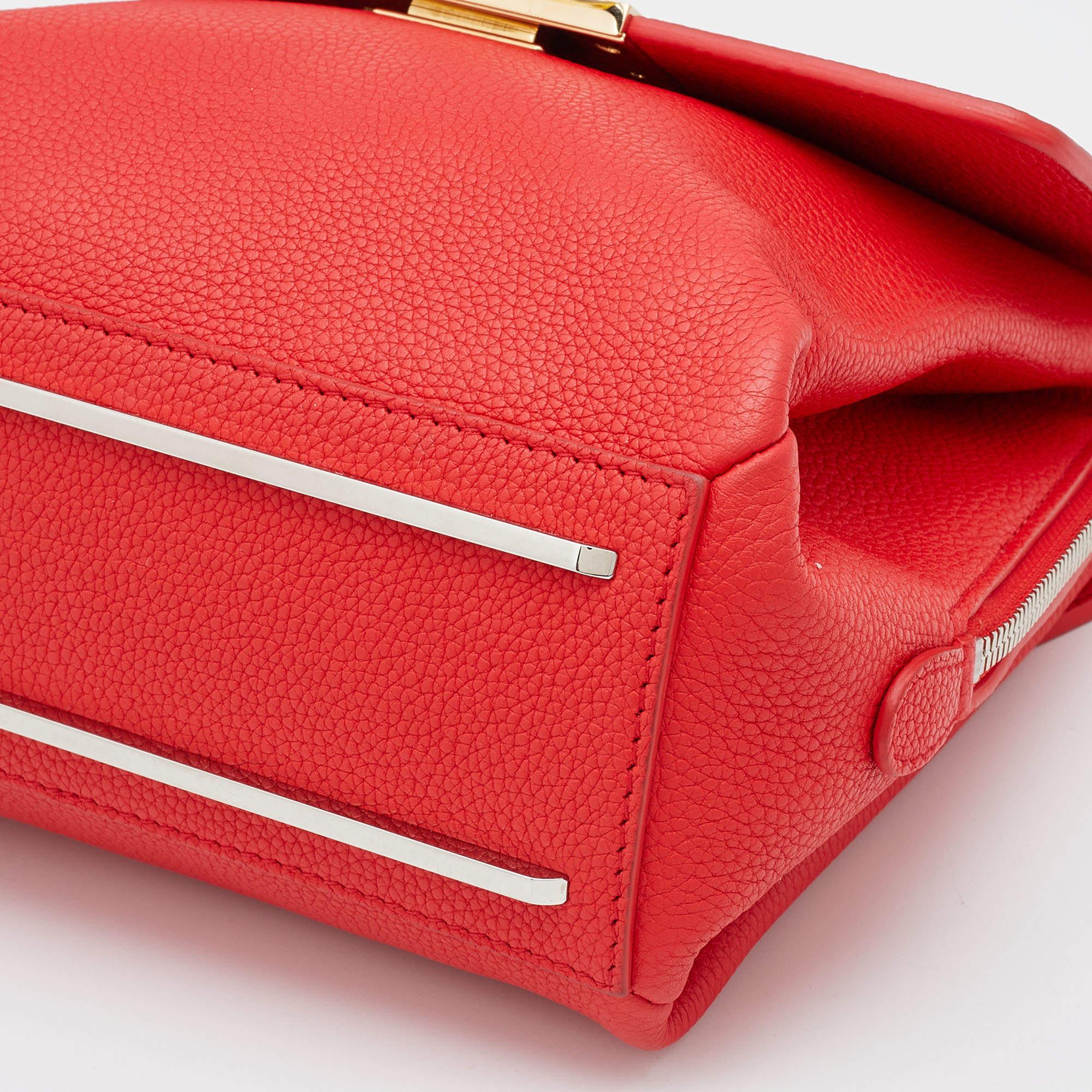 Balenciaga Rose Corail Leather Mini Le Dix Cartable Top Handle Bag 5