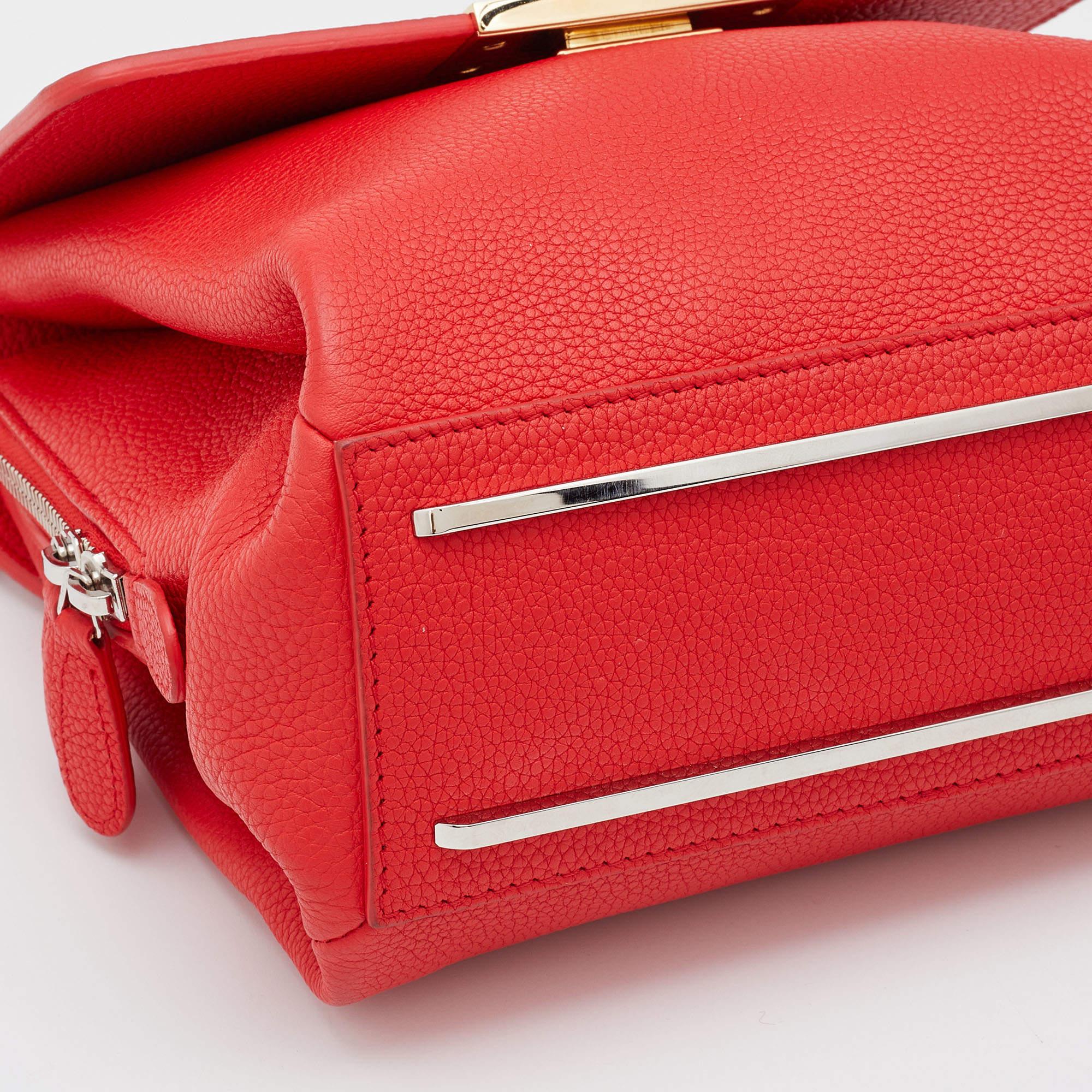 Balenciaga Rose Corail Leather Mini Le Dix Cartable Top Handle Bag 4