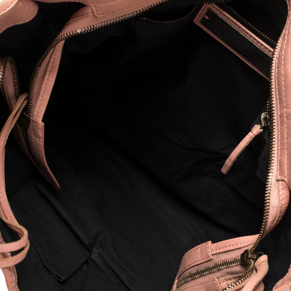 Women's Balenciaga Rose Peche Leather RH City Bag