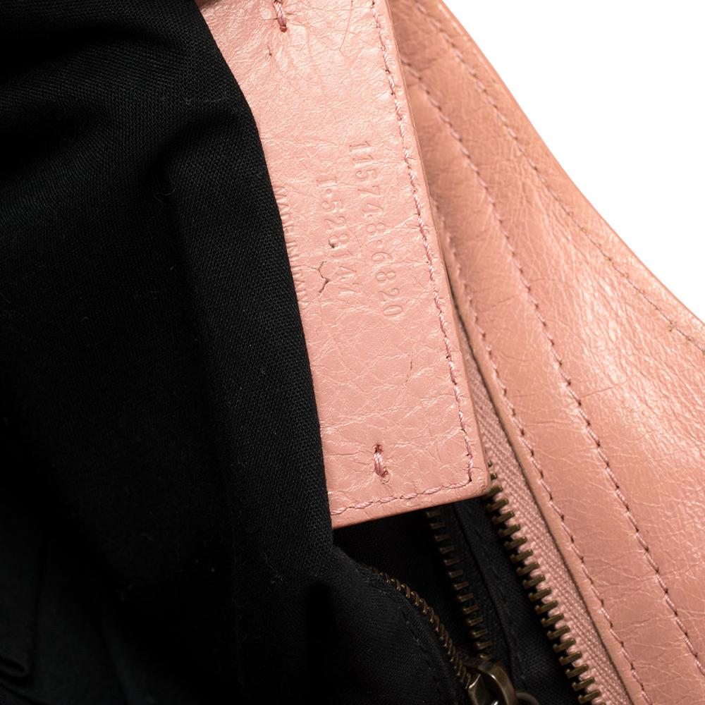 Balenciaga Rose Peche Leather RH City Bag 1