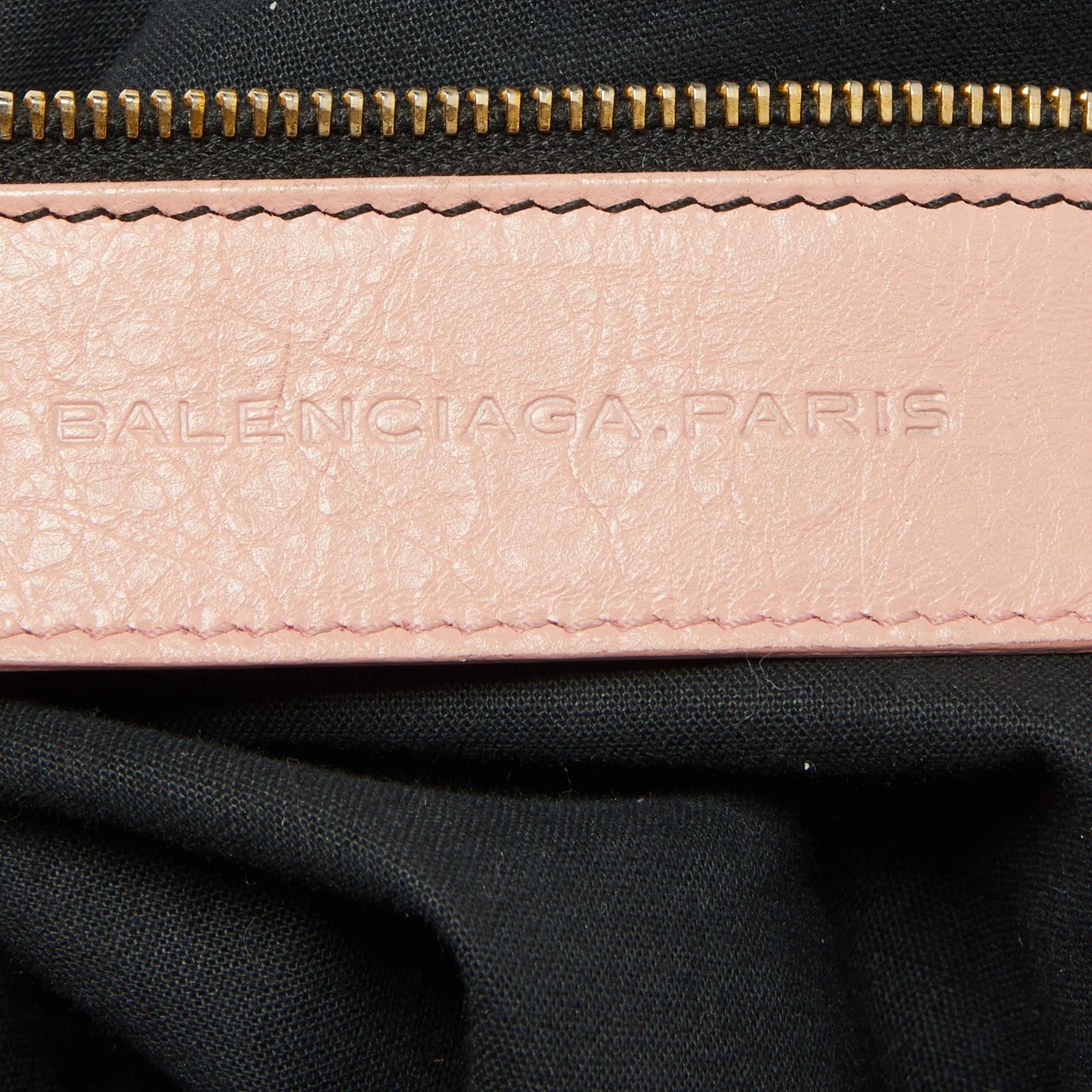 Balenciaga Rose Peche Leather RH Velo Bag 11