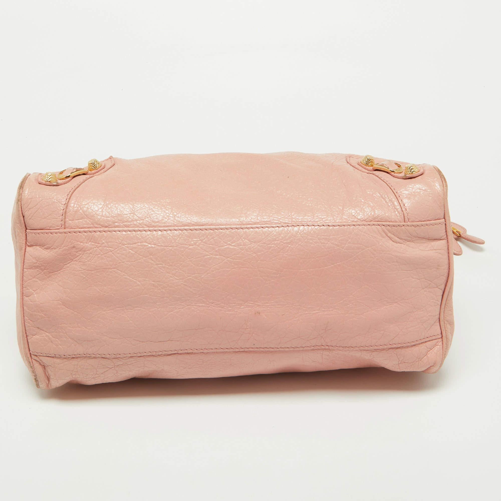 Women's Balenciaga Rose Peche Leather RH Velo Bag