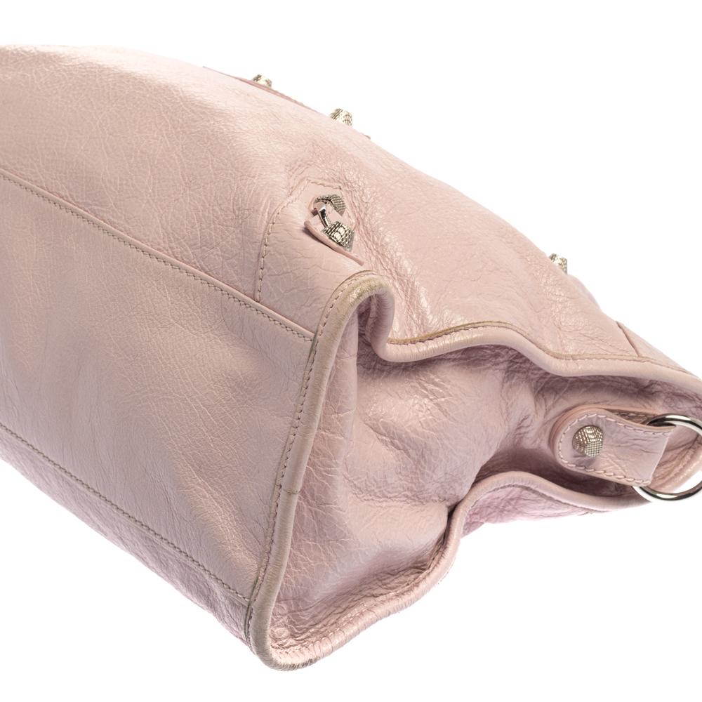 Balenciaga Rose Poudre Leather RH City Tote 2