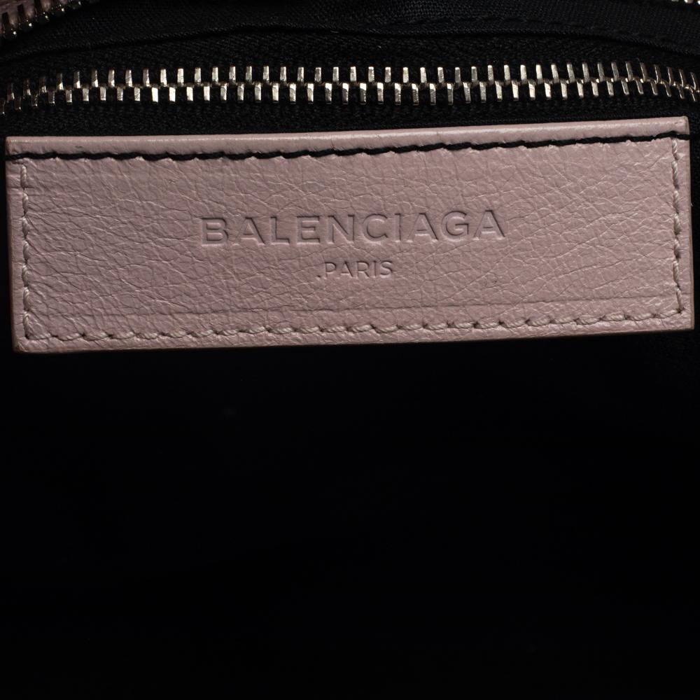 Brown Balenciaga Rose Poudre Leather RH City Tote