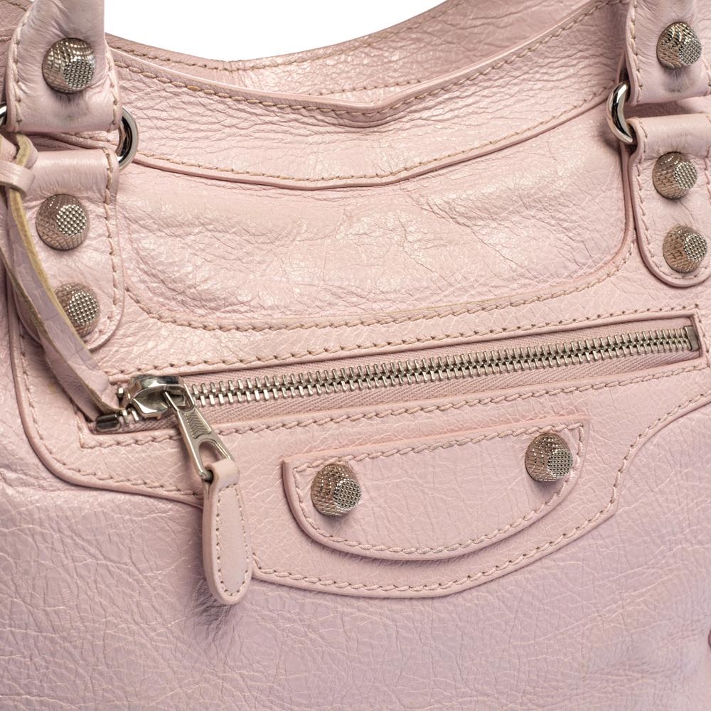 Balenciaga Rose Poudre Leather RH City Tote In Good Condition In Dubai, Al Qouz 2
