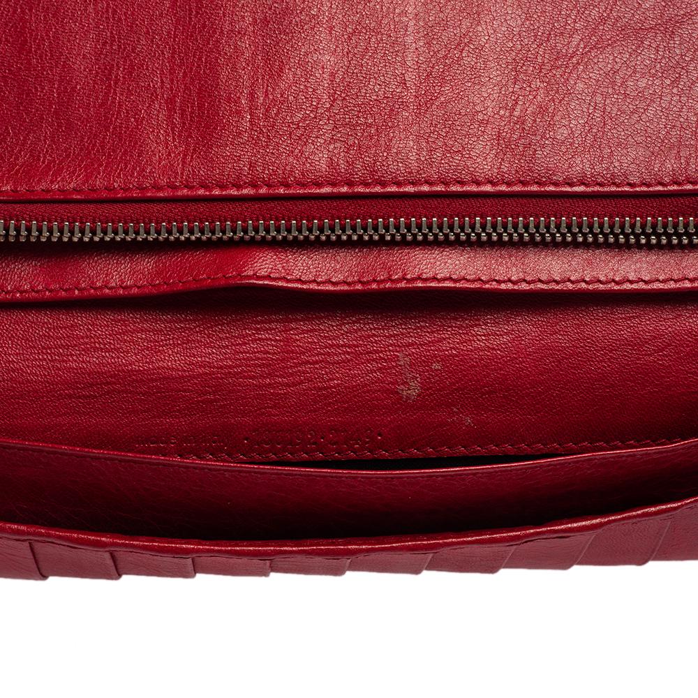 Balenciaga Rouge Cardinal Leather City Zip Around Wallet 3