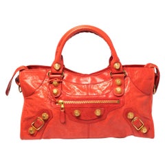 Balenciaga Rouge Leather GGH Part Time Tote
