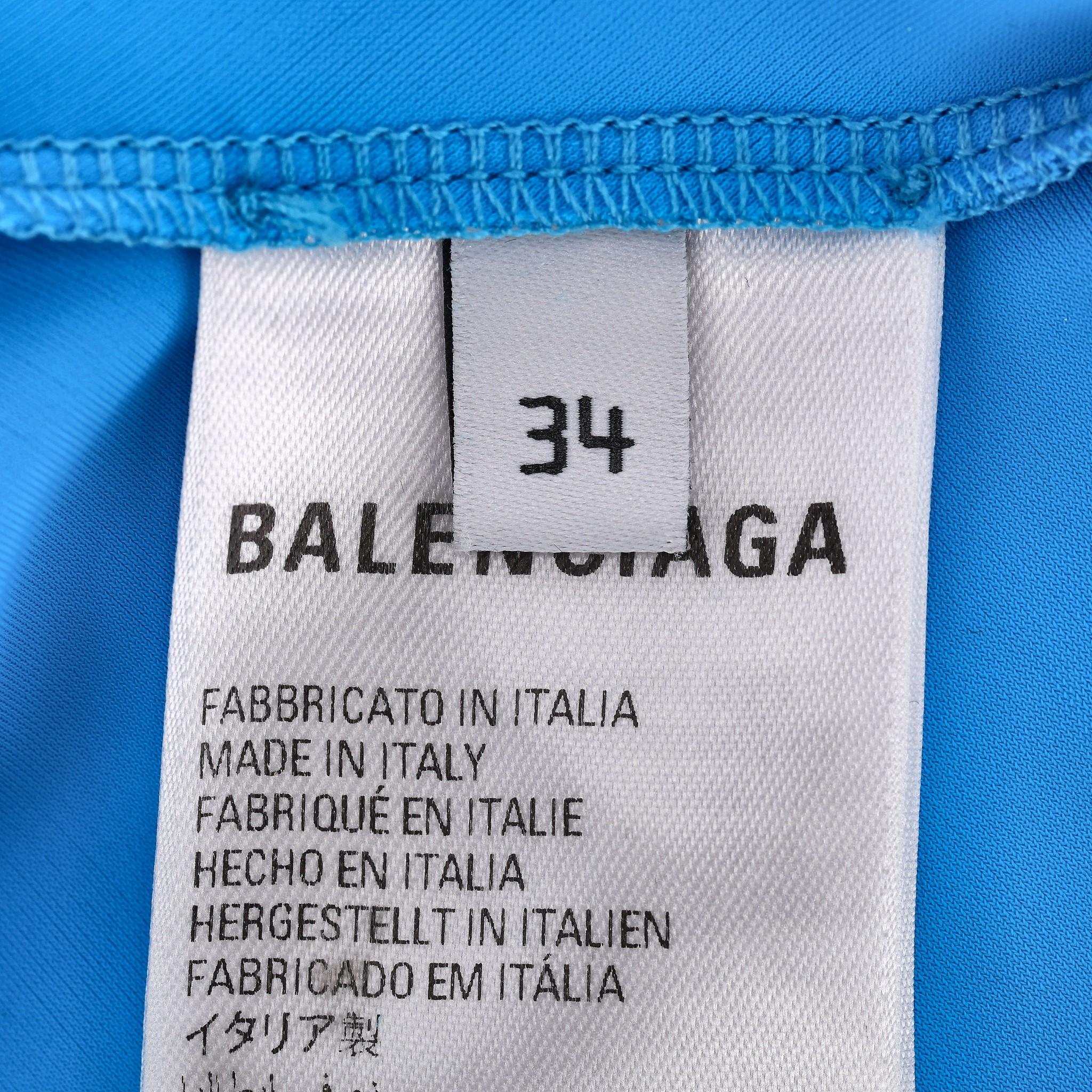 Balenciaga Kleid aus gerafftem Stretch-Jersey mit Rüschen im Angebot 1