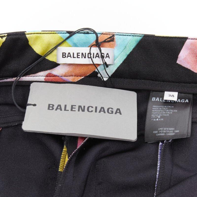 BALENCIAGA Runway Demna Pantashoe bottes à talons noirs à fleurs IT38 EU37 en vente 6
