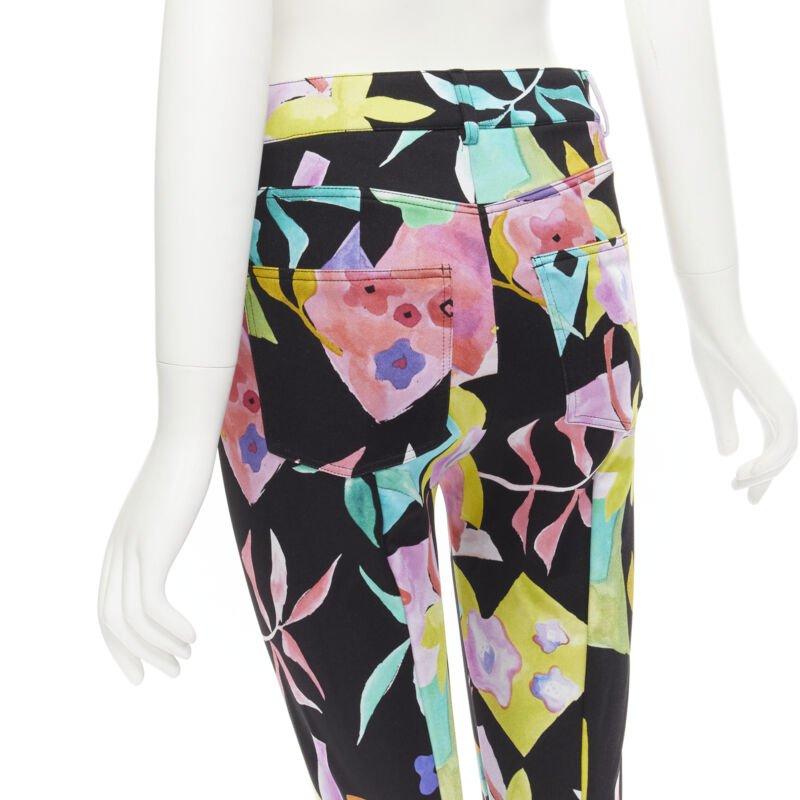 BALENCIAGA Runway Demna Pantashoe black floral heel boots pants IT38 EU37 en venta 2