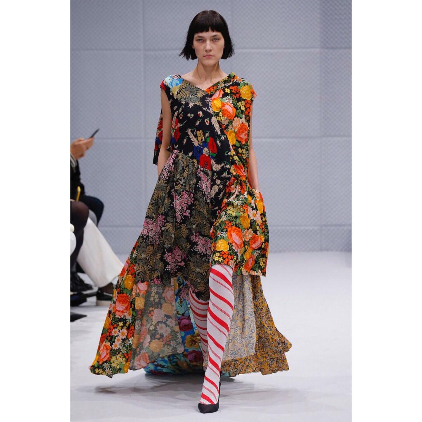 Balenciaga Runway Floral Print Gown Look #30, Fall 2016 For Sale 5