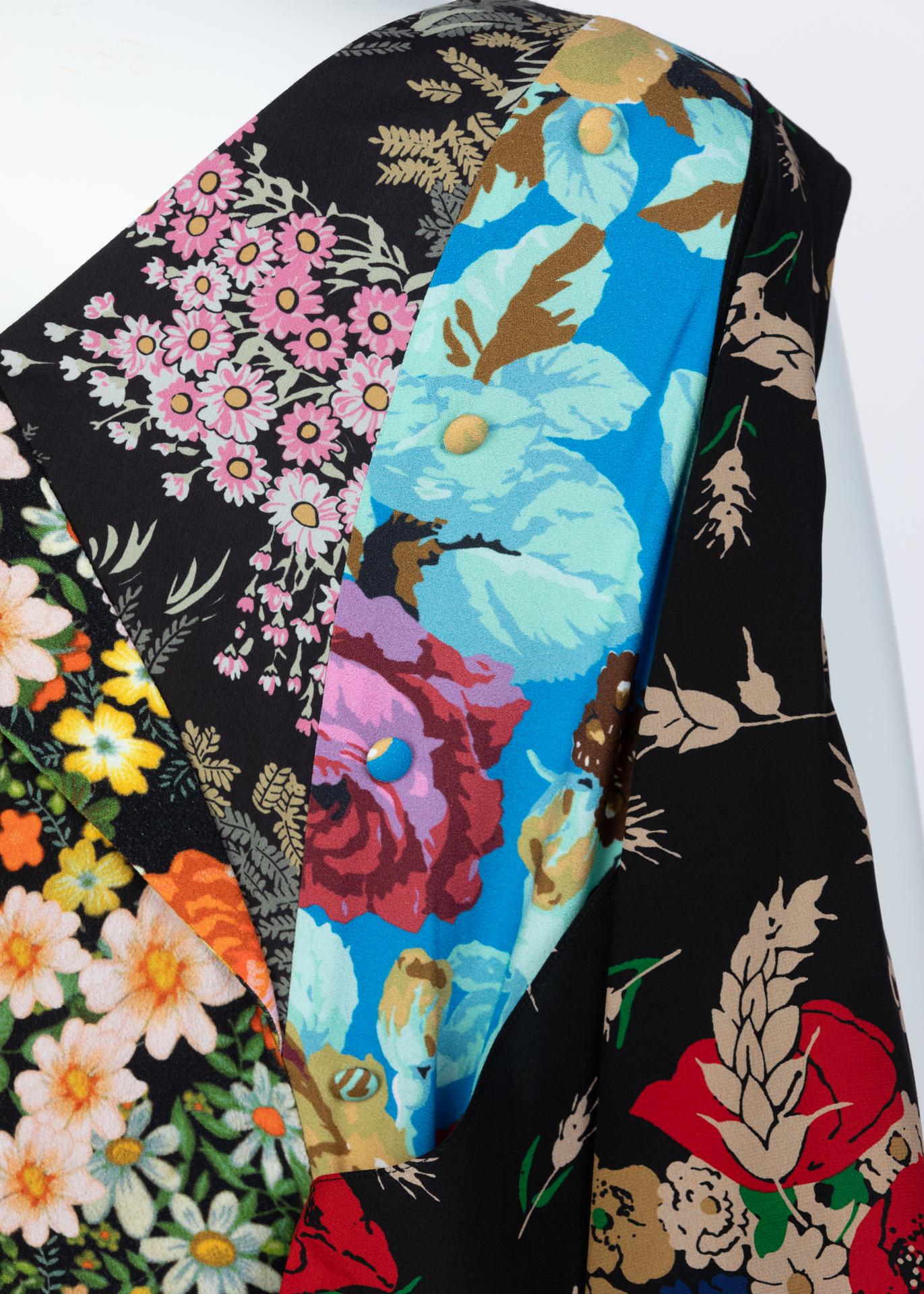 Brown Balenciaga Runway Floral Print Gown Look #30, Fall 2016 For Sale