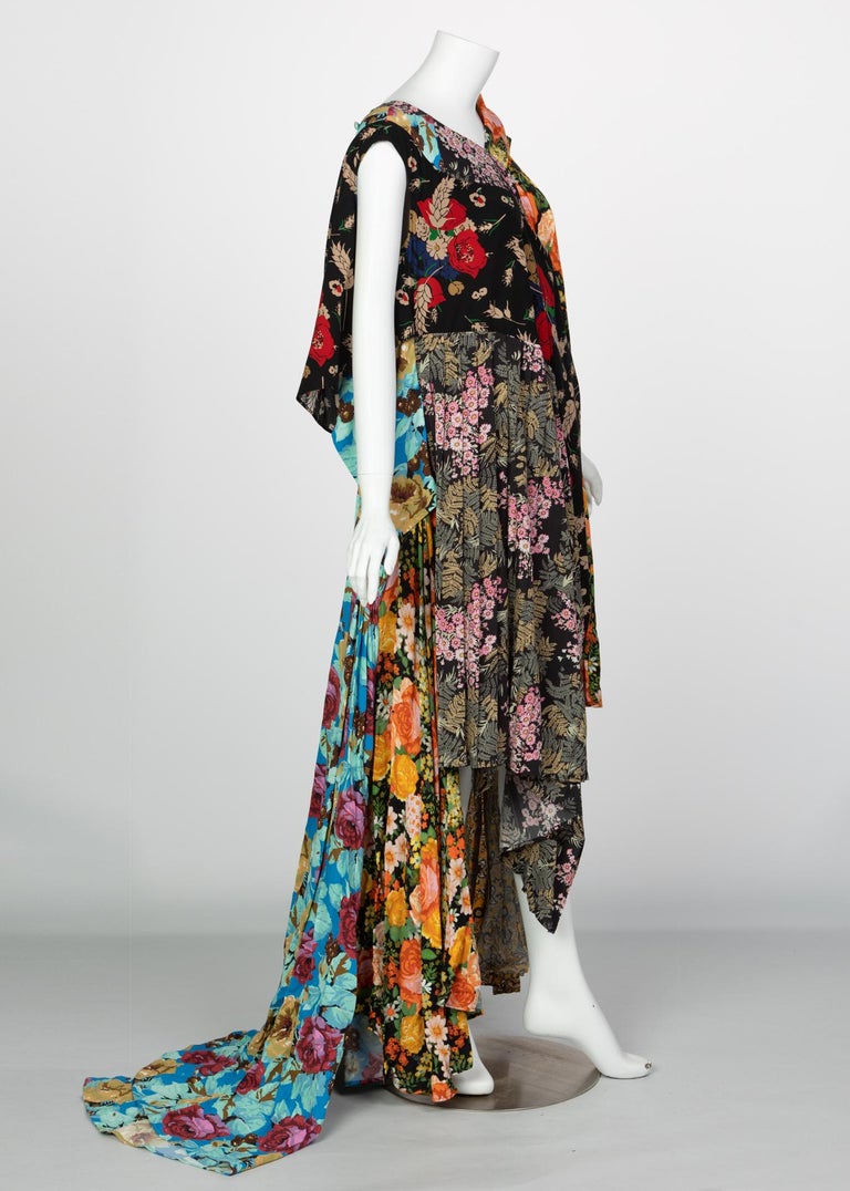balenciaga floral backless dress Balenciaga Runway Floral Print Gown Look #30, Fall 2016 – Basha Gold