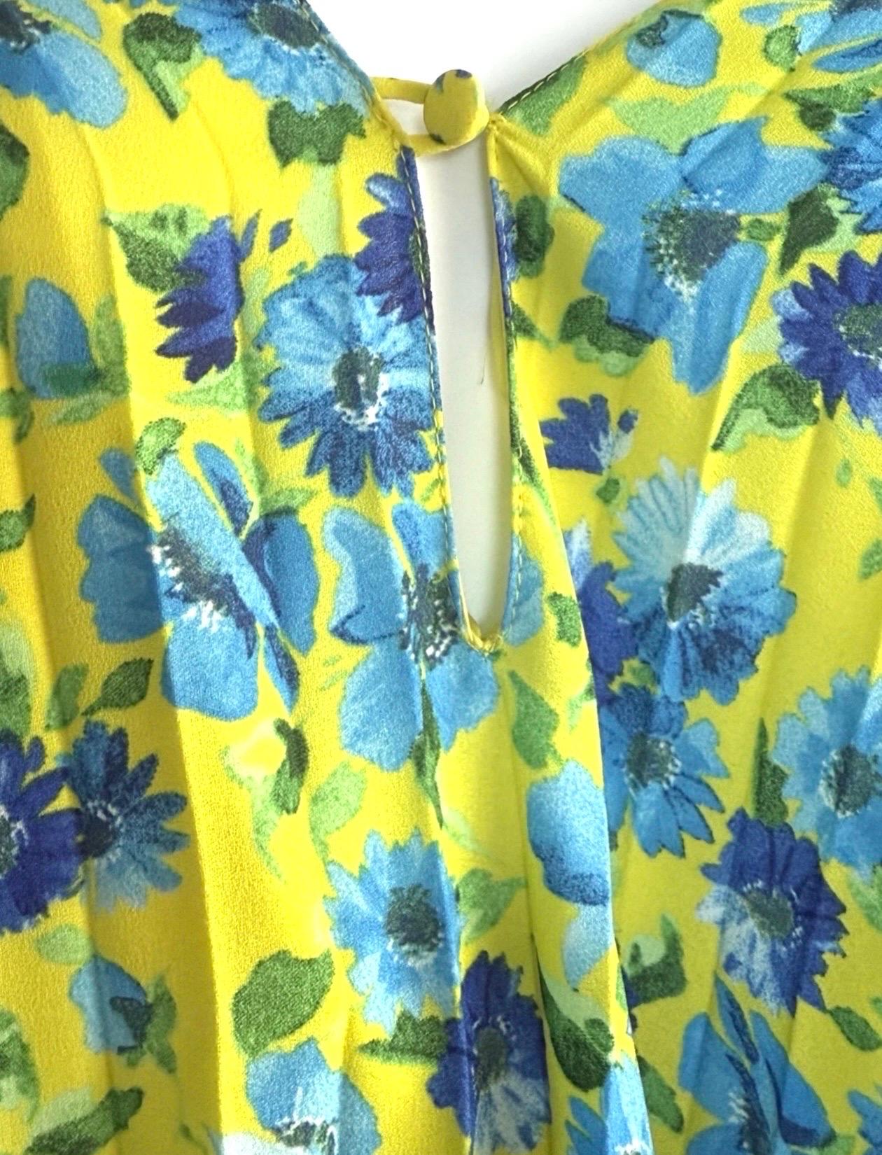 BALENCIAGA Laufsteg S/S 2024 Florales Plissé-Krepp-Kleid im Angebot 2