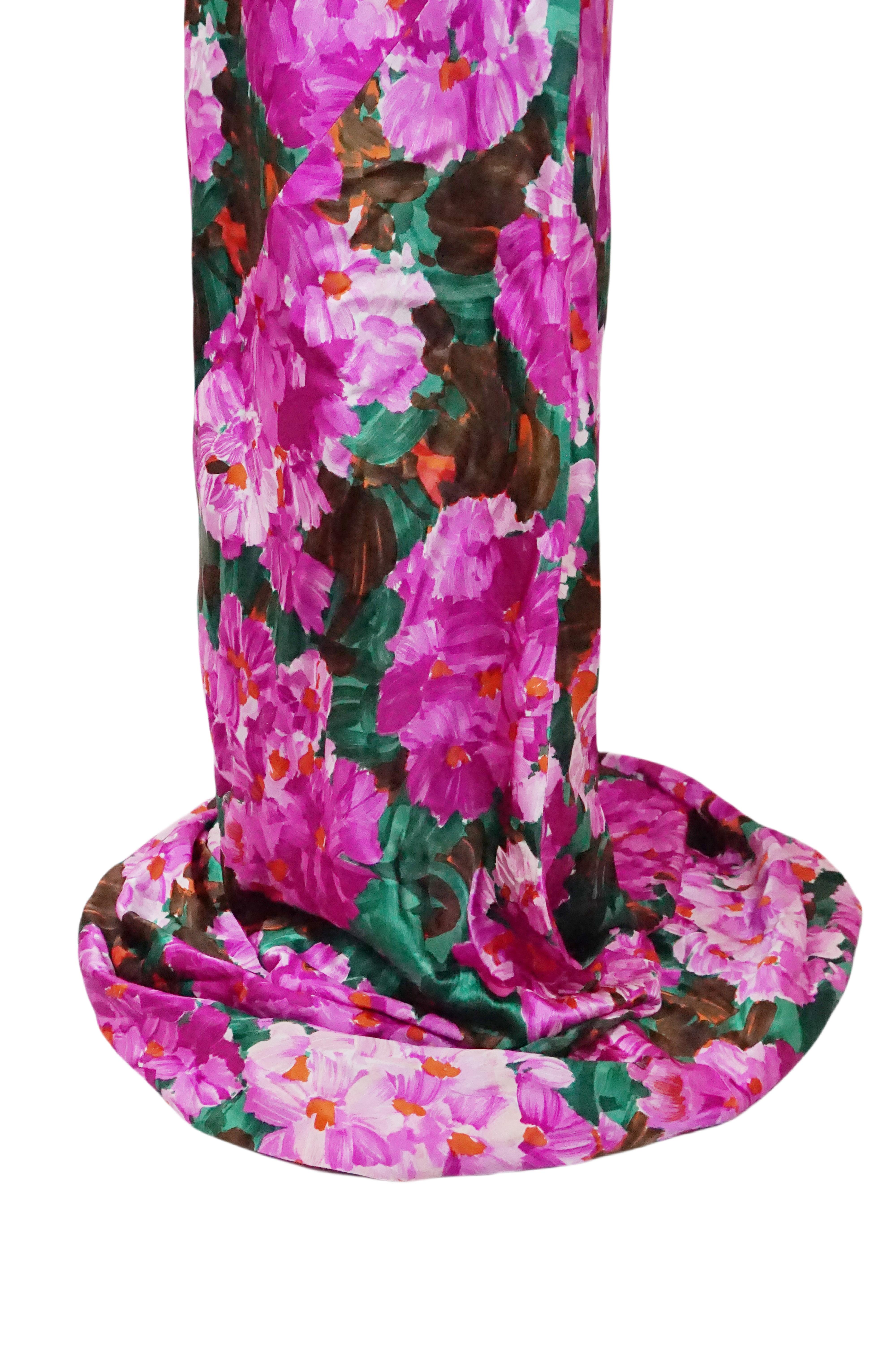 Balenciaga S/s 2008 Pink Floral Strapless Corseted Maxi Dress Nuovo con Etichetta in vendita 5