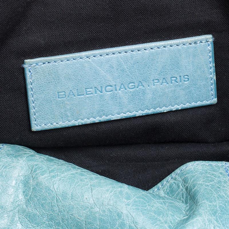 Balenciaga Sea Green Leather Giant Brogues Folder Tote 4