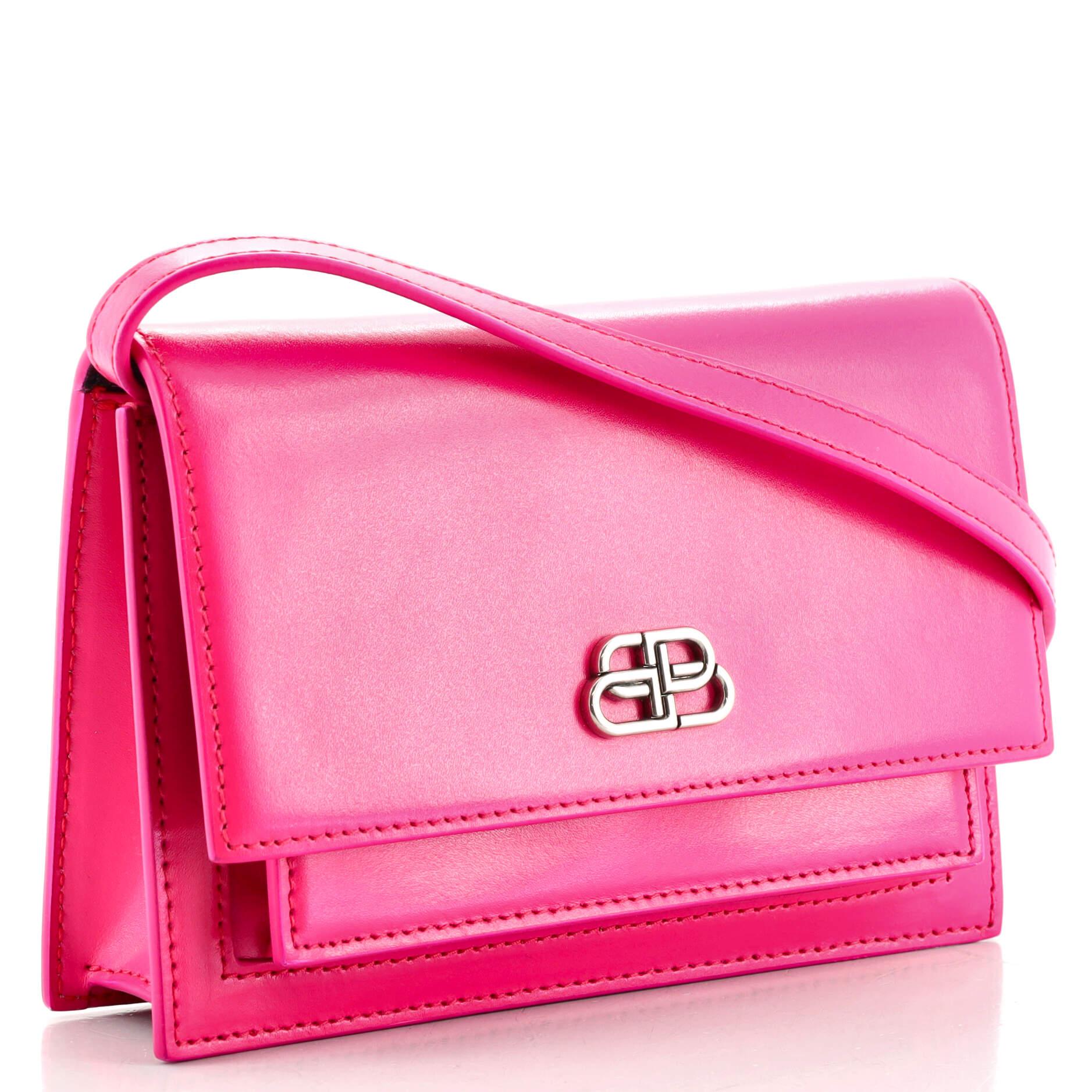 Pink Balenciaga Sharp Belt Bag Leather XS