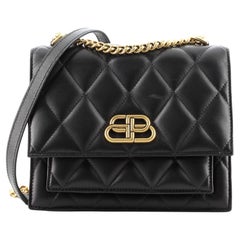 Balenciaga Sharp Shoulder Bag Quilted Leather Small