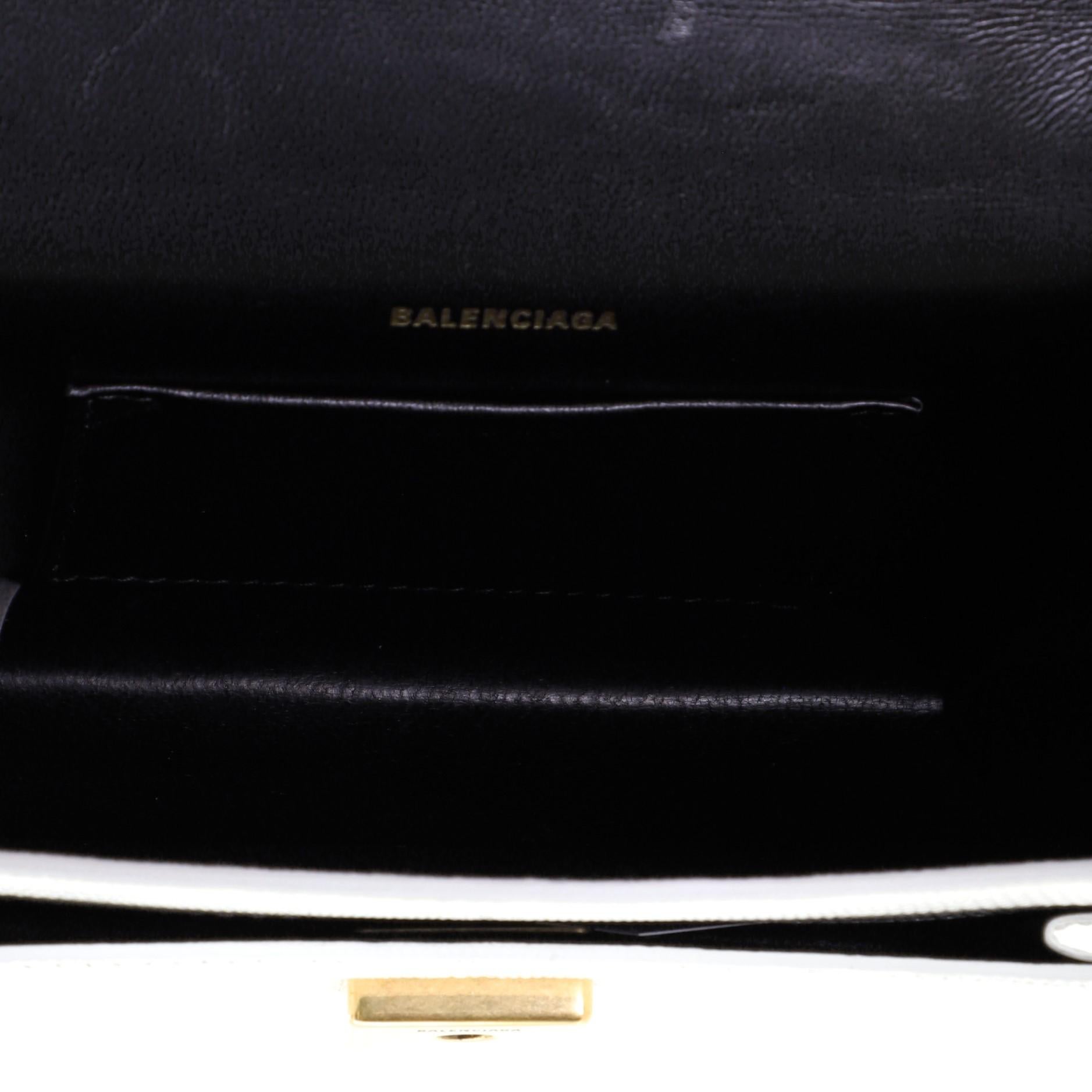 Women's or Men's Balenciaga Sharp Top Handle Bag Lizard Embossed Leather XS