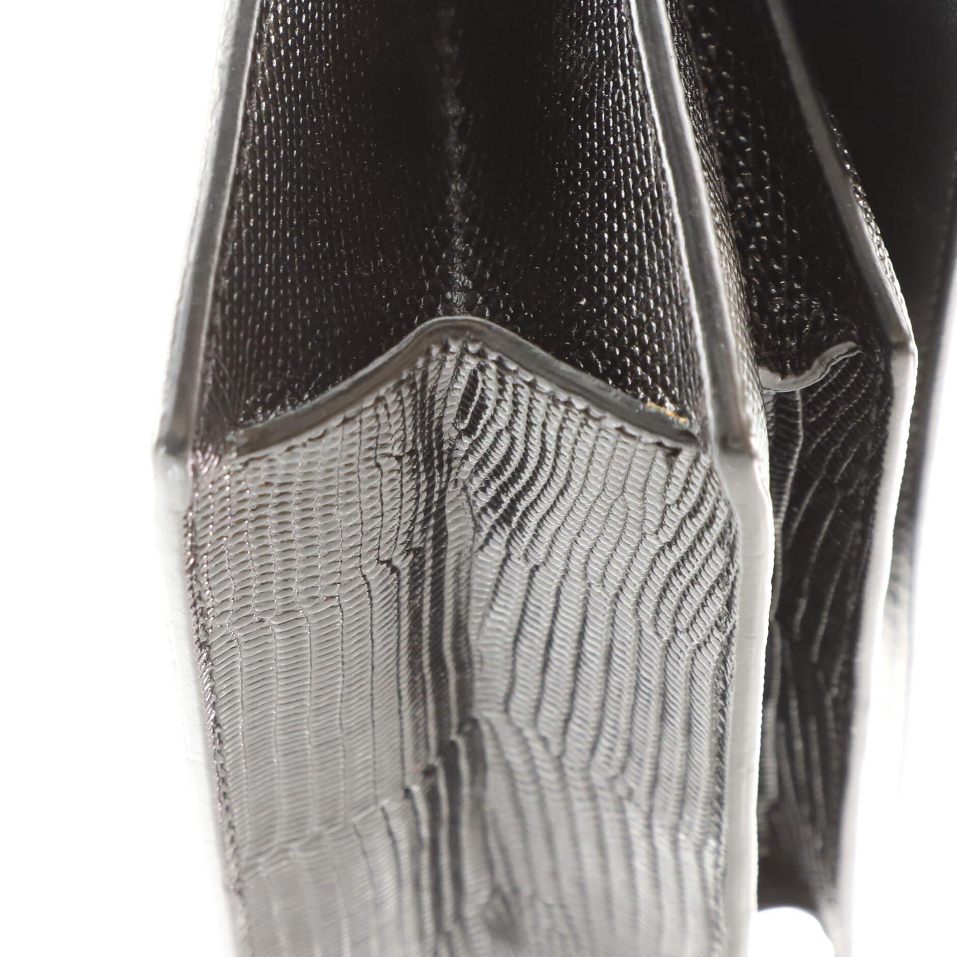 Balenciaga Sharp Top Handle Bag Lizard Embossed Leather XS 1