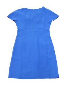 Balenciaga Shift Dress in Blue Silk