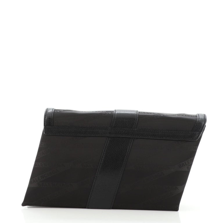 Balenciaga Shift Wallet on Strap Jacquard Nylon with Leather at 1stDibs
