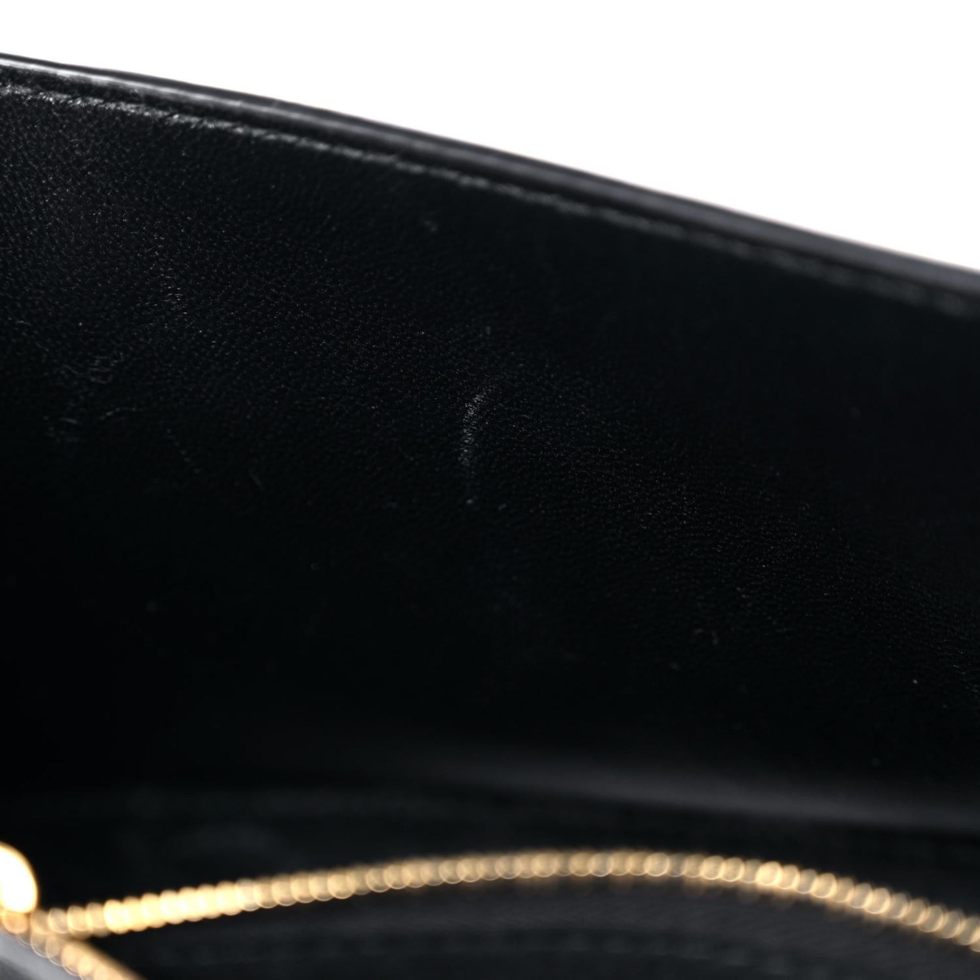 Balenciaga Shiny Box Calfskin Small Hourglass Top Handle Bag Black 5