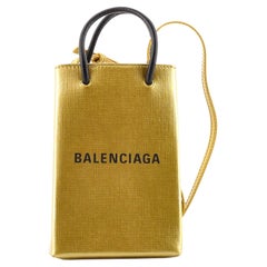 Balenciaga Shopping Phone Holder Leather