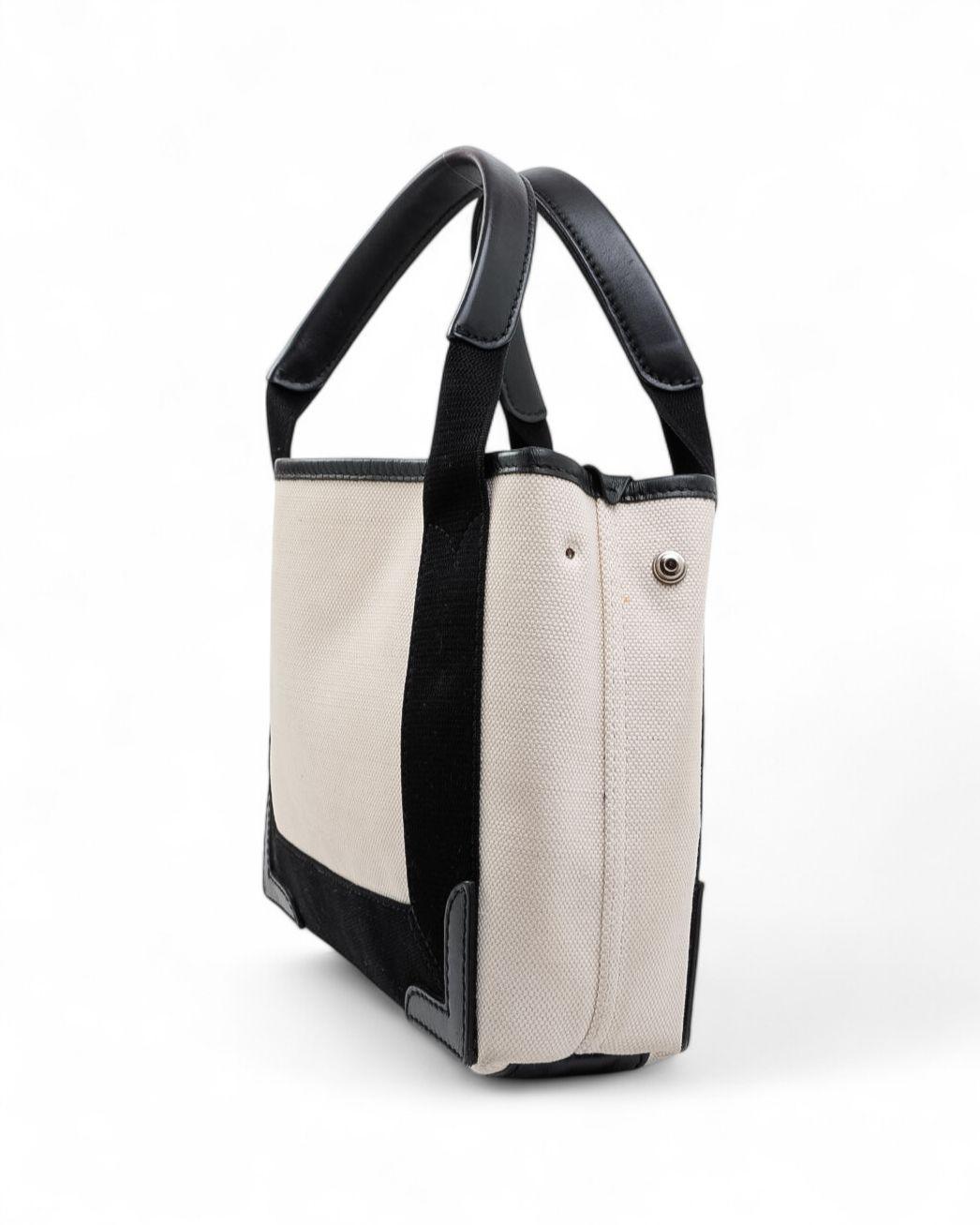 Black Balenciaga Shopping Small Canvas Beige in vendita