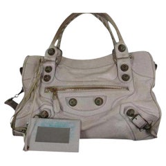 Vintage Balenciaga Shoulder Bag City Two-way 37bala624 204086 Brown Leather Satchel