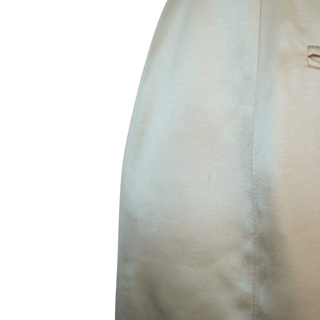 Gonna midi a matita in seta color crema di Balenciaga in vendita 4