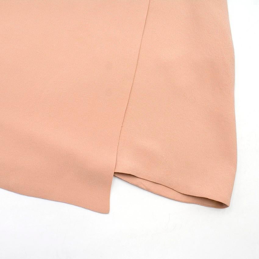 Balenciaga Silk Nude Sleeveless Asymmetric Top US 8 For Sale 2