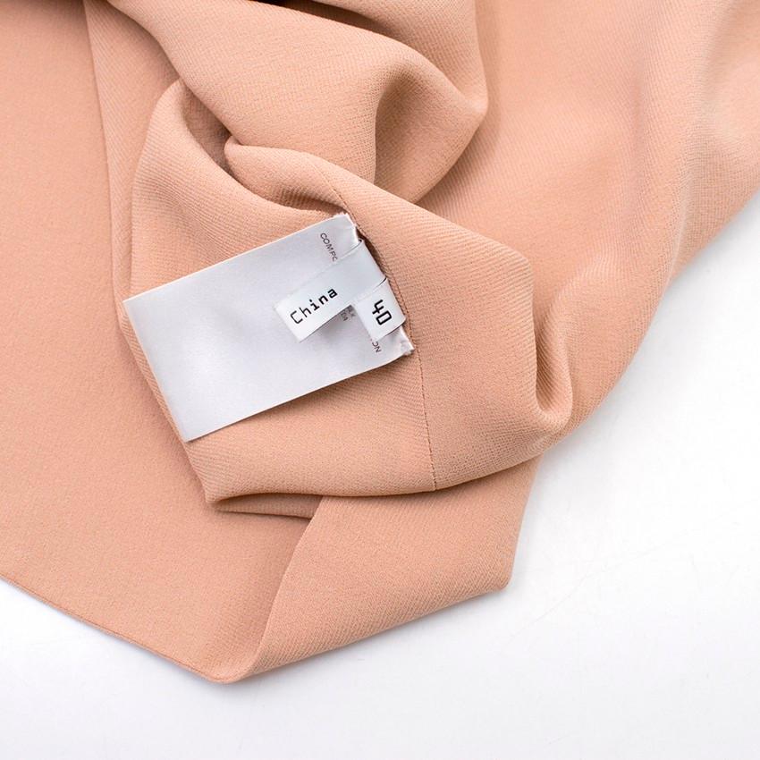 Balenciaga Silk Nude Sleeveless Asymmetric Top US 8 For Sale 3