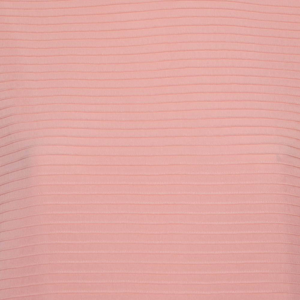 Women's Balenciaga Silk Pink Pintuck Detail A-Line Shift Dress L