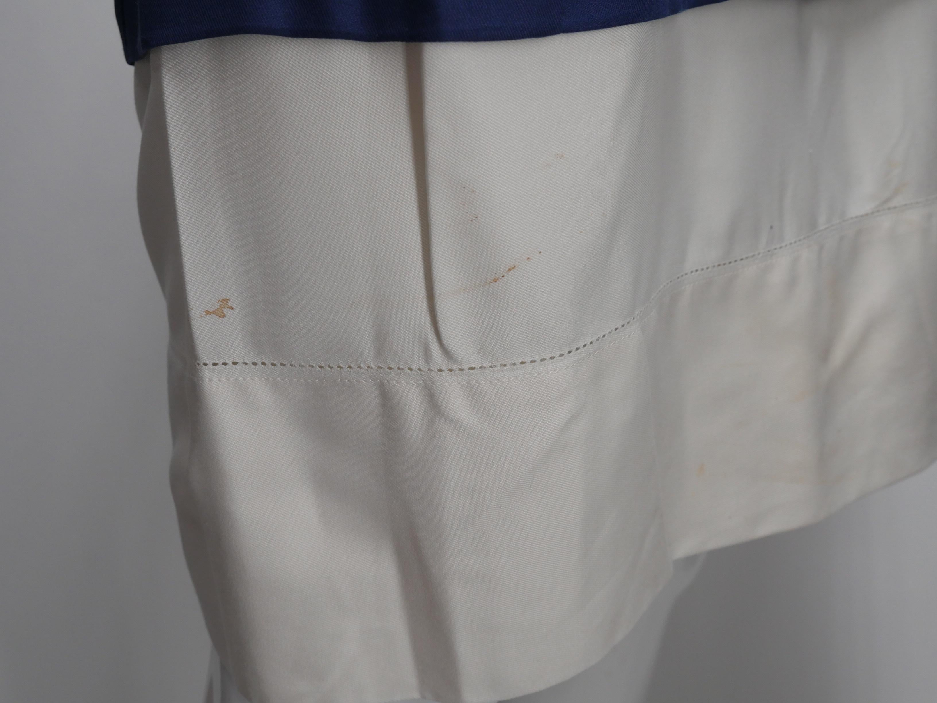 Balenciaga Silk Size 42 Blue/White Sleeveless Colorblock Shift Dress 3