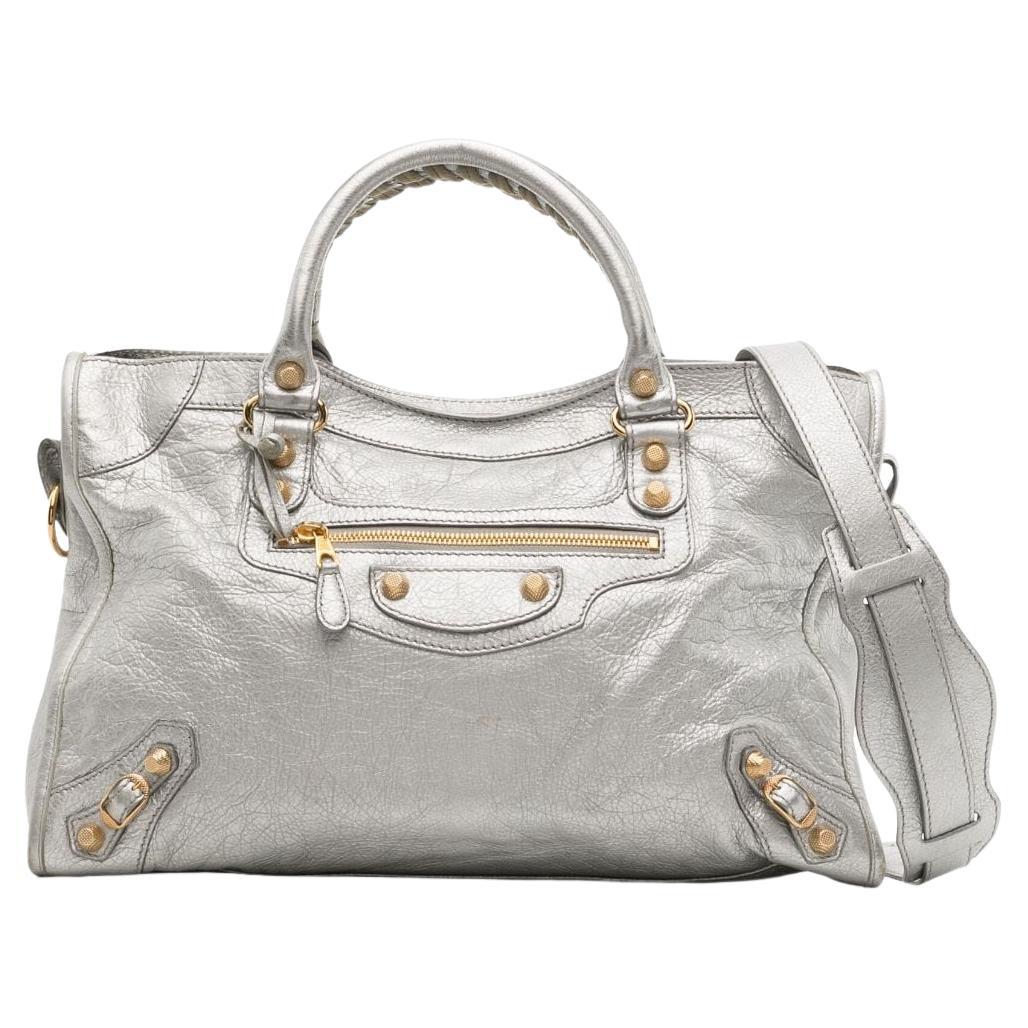Balenciaga Silver Classic City Bag