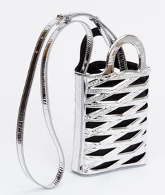 Balenciaga Silver Cross Body 2 Way Bag