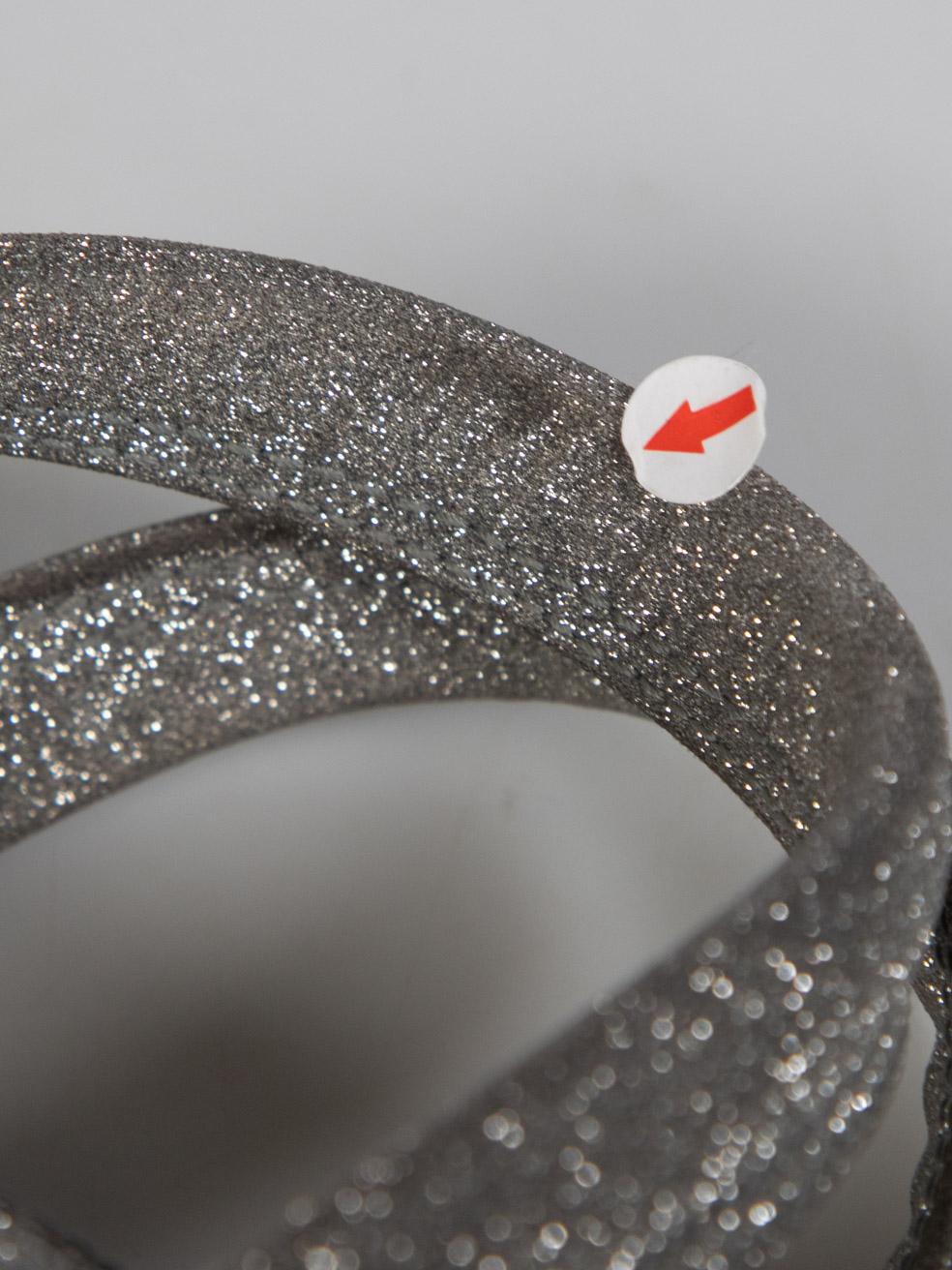 Balenciaga Silber Glitter Triangle Handtasche 4