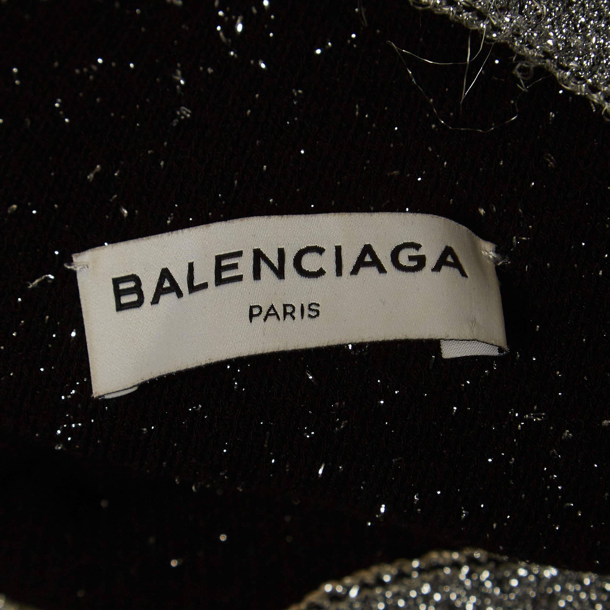 Balenciaga Silver Knit Turtle Neck Sweater S 1