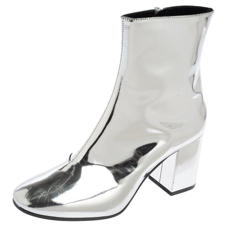 balenciaga silver boots